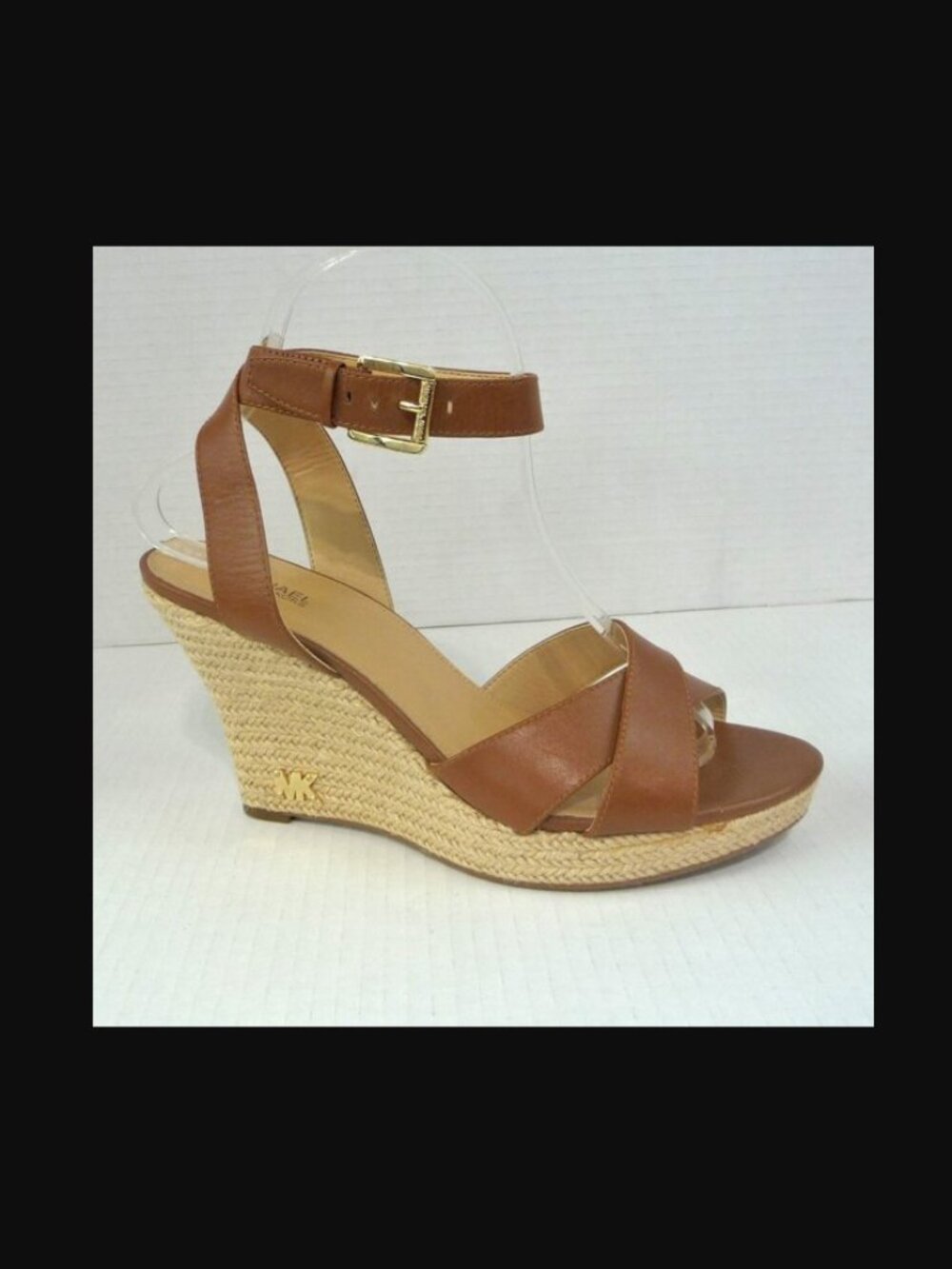 MICHAEL KORS LEATHER ESPADRILLE WEDGE 8.5 - Picture 14 of 14